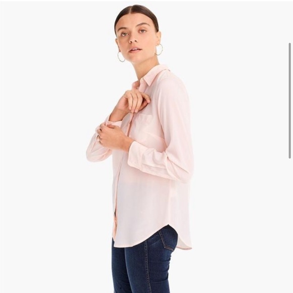 J. Crew Tops - J. CREW - NWT Silk Button Up - Petal